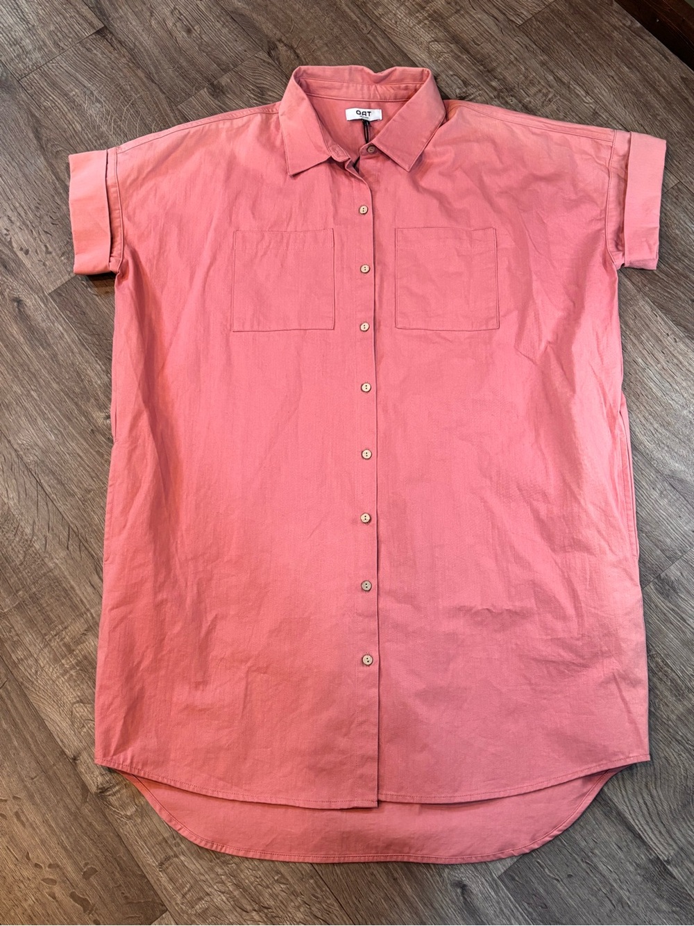 Oat New York Pink Oversized Shirt Dress NEW